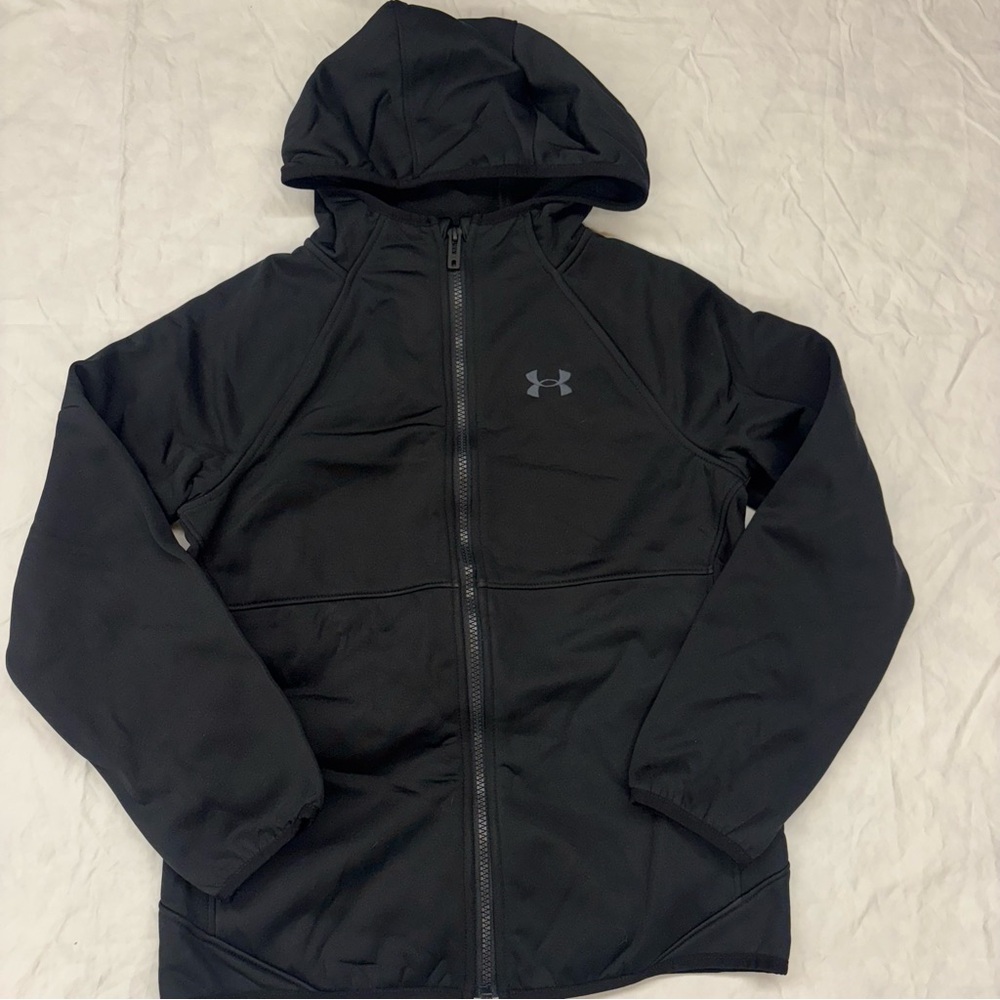 Under Armour Big Boys Sim Softshell‎ Jacket Black Fleece Size Medium 10-12